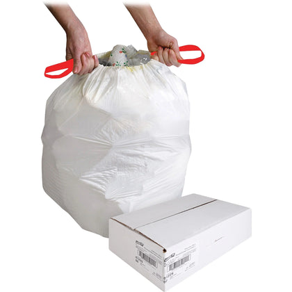 Genuine Joe Small 13 gal Trash Can Liners - Drawstring Closure - 60/Box - Bags &