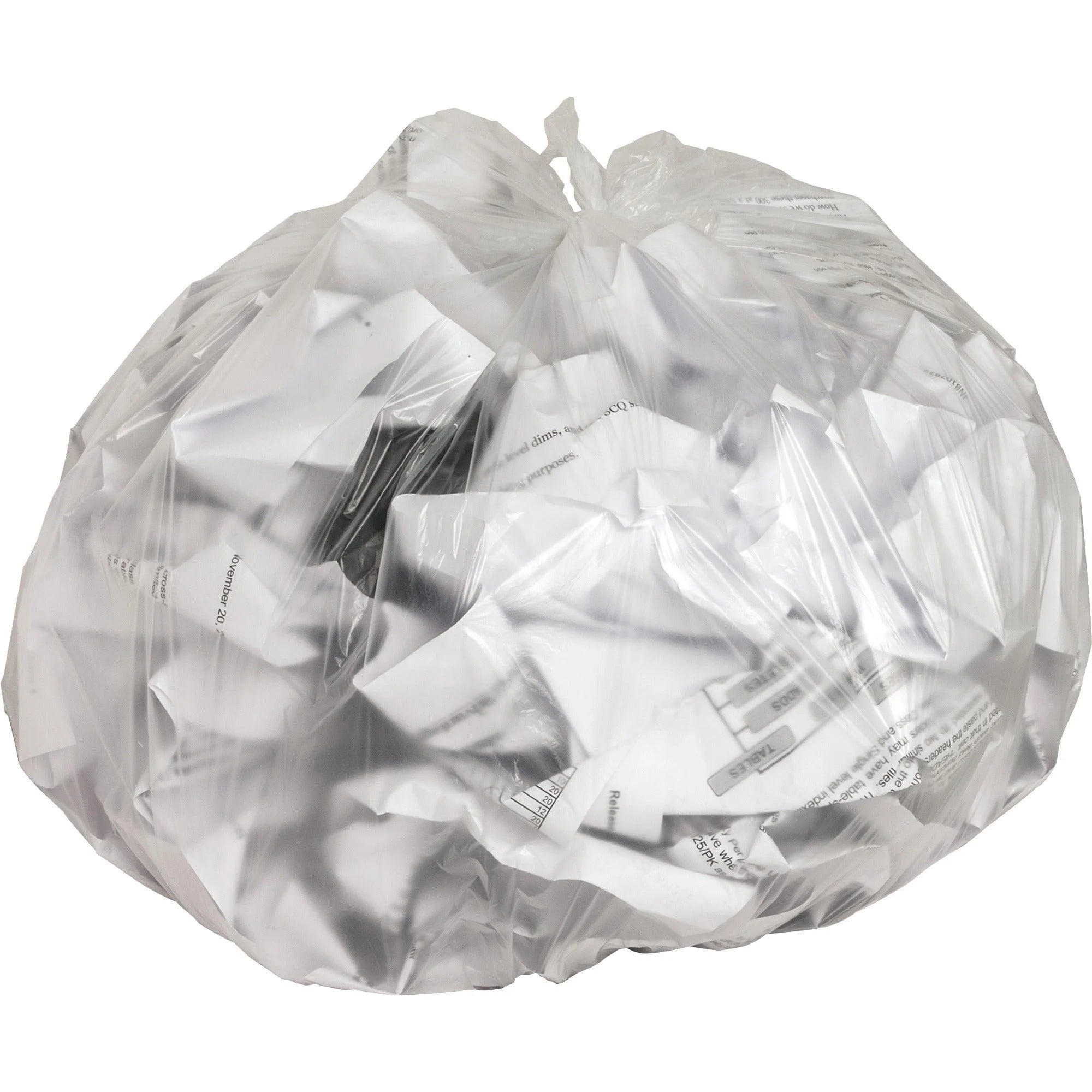 Genuine Joe Small High-Density Can Liners - 10 gal - Clear Resin - Office & Industrial - 50/Roll - Trash Bags