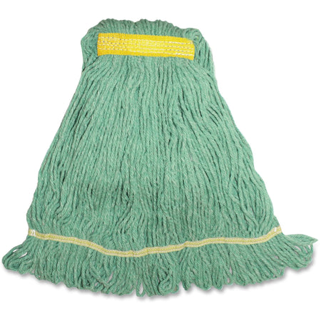Genuine Joe Small Mophead: Durable Synthetic Blend Green 12 oz - Mops & Refills