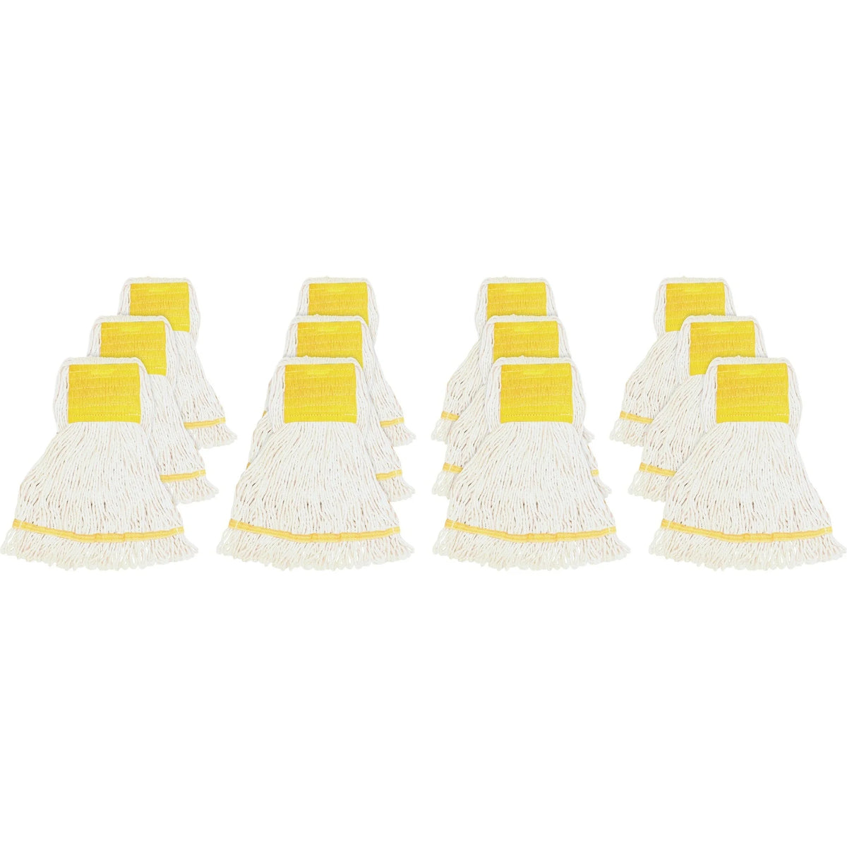 Genuine Joe Small Mophead - Rayon & Cotton Blend - White - 12/Carton - Mops Refills