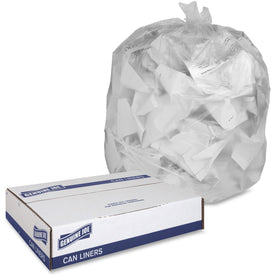 Genuine Joe Small Size Can Liners - 16 gal Capacity - High-Density - 1000/Carton - Trash Bags &