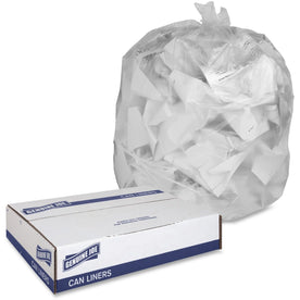 Genuine Joe Small Size Can Liners - 16 gal Capacity - High-Density - 1000/Carton - Trash Bags &