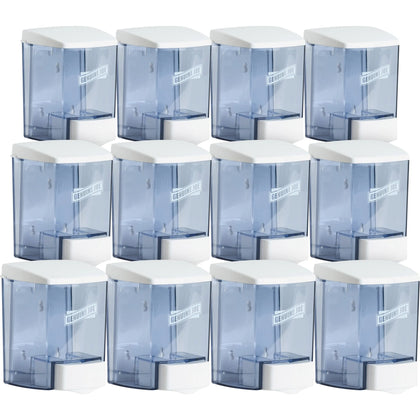 Genuine Joe Soap Dispenser: Manual 30 oz Capacity - 12/Carton - Skin Care Dispensers & Refills