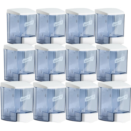 Genuine Joe Soap Dispenser: Manual 30 oz Capacity - 12/Carton - Skin Care Dispensers & Refills
