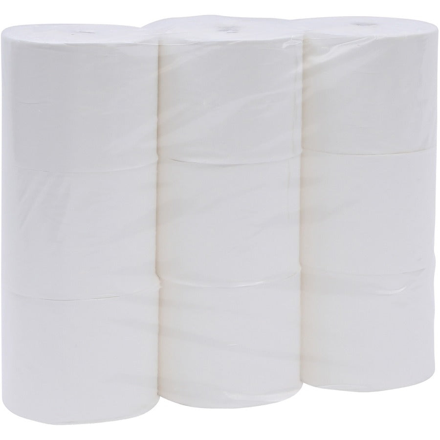 Genuine Joe Solutions Double Capacity Bath Tissue - 2 Ply - 1000 Sheets/Roll - 0.71’’ Core - White - Virgin Fiber - 36