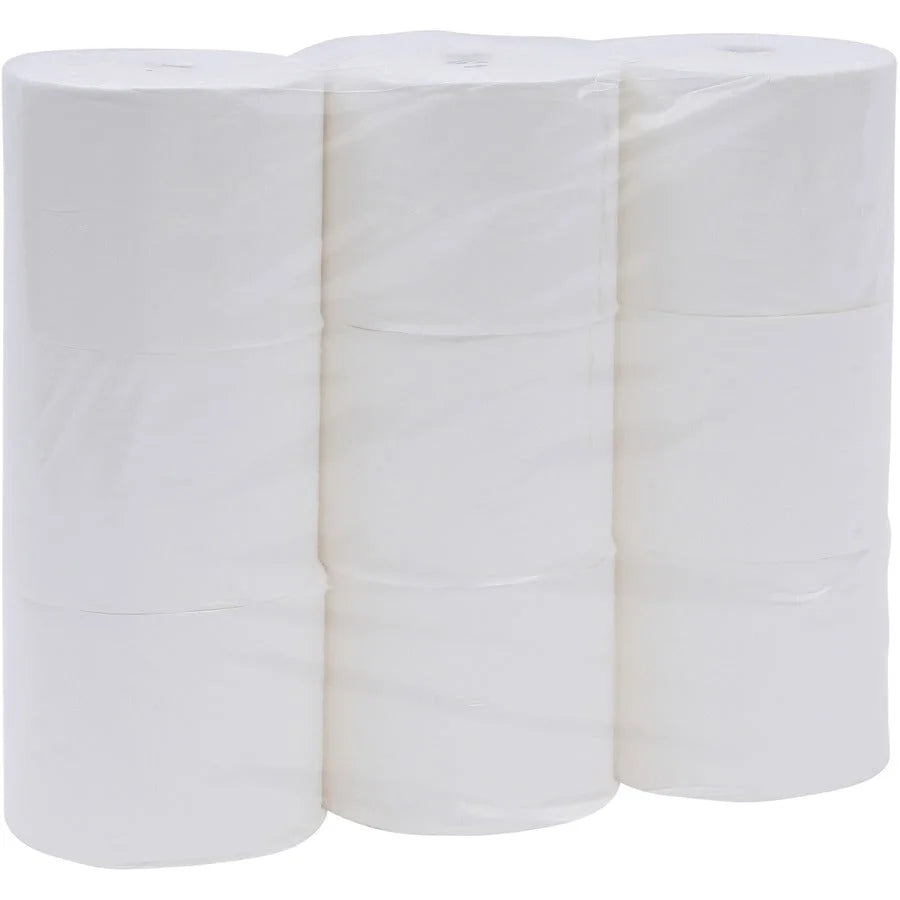 Genuine Joe Solutions Double Capacity Bath Tissue - 2 Ply - 1000 Sheets/Roll - 0.71’’ Core - White - Virgin Fiber - 36
