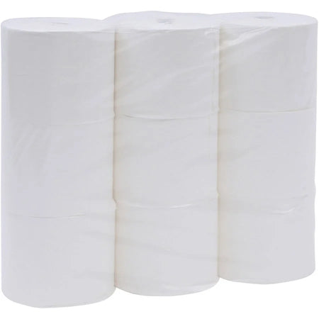 Genuine Joe Solutions Double Capacity Bath Tissue - 2 Ply - 1000 Sheets/Roll - 0.71’’ Core - White - Virgin Fiber - 36