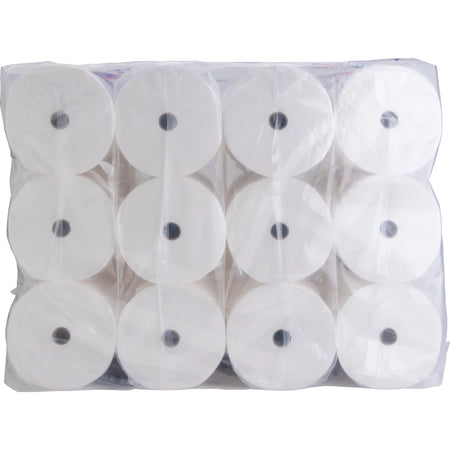 Genuine Joe Solutions Double Capacity Bath Tissue - 2 Ply - 1000 Sheets/Roll - 0.71’’ Core - White - Virgin Fiber - 36