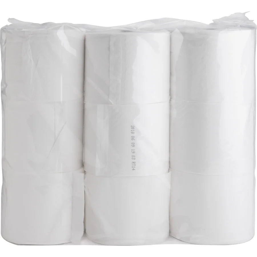 Genuine Joe Solutions Double Capacity Bath Tissue - 2 Ply - 1000 Sheets/Roll - 0.71’’ Core - White - Virgin Fiber - 36