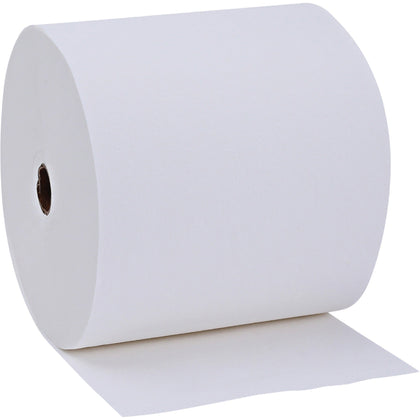 Genuine Joe Solutions Hardwound Towels - 1 Ply 600 ft - White - 6/Carton - Paper