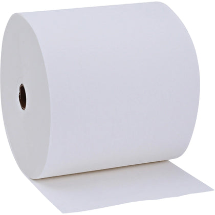 Genuine Joe Solutions Hardwound Towels - 1 Ply 600 ft - White - 6/Carton - Paper