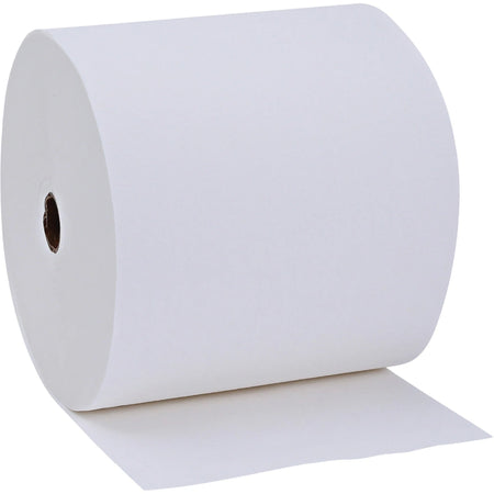 Genuine Joe Solutions Hardwound Towels - 1 Ply 600 ft - White - 6/Carton - Paper