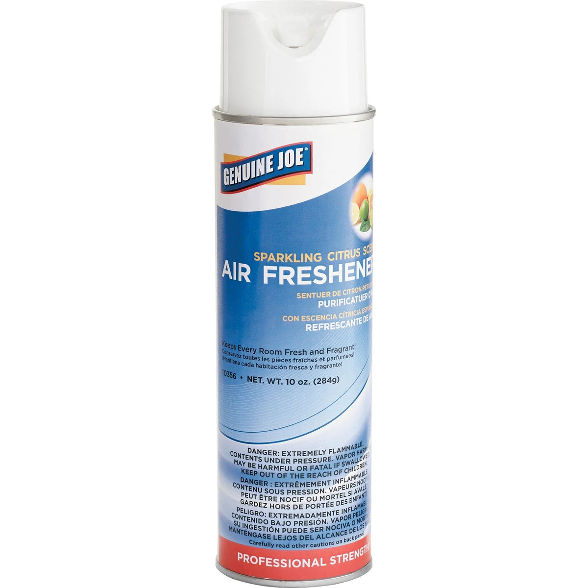 Genuine Joe Sparkling Citrus Air Freshener Spray - 10 oz - Refreshing Scent - Fresheners