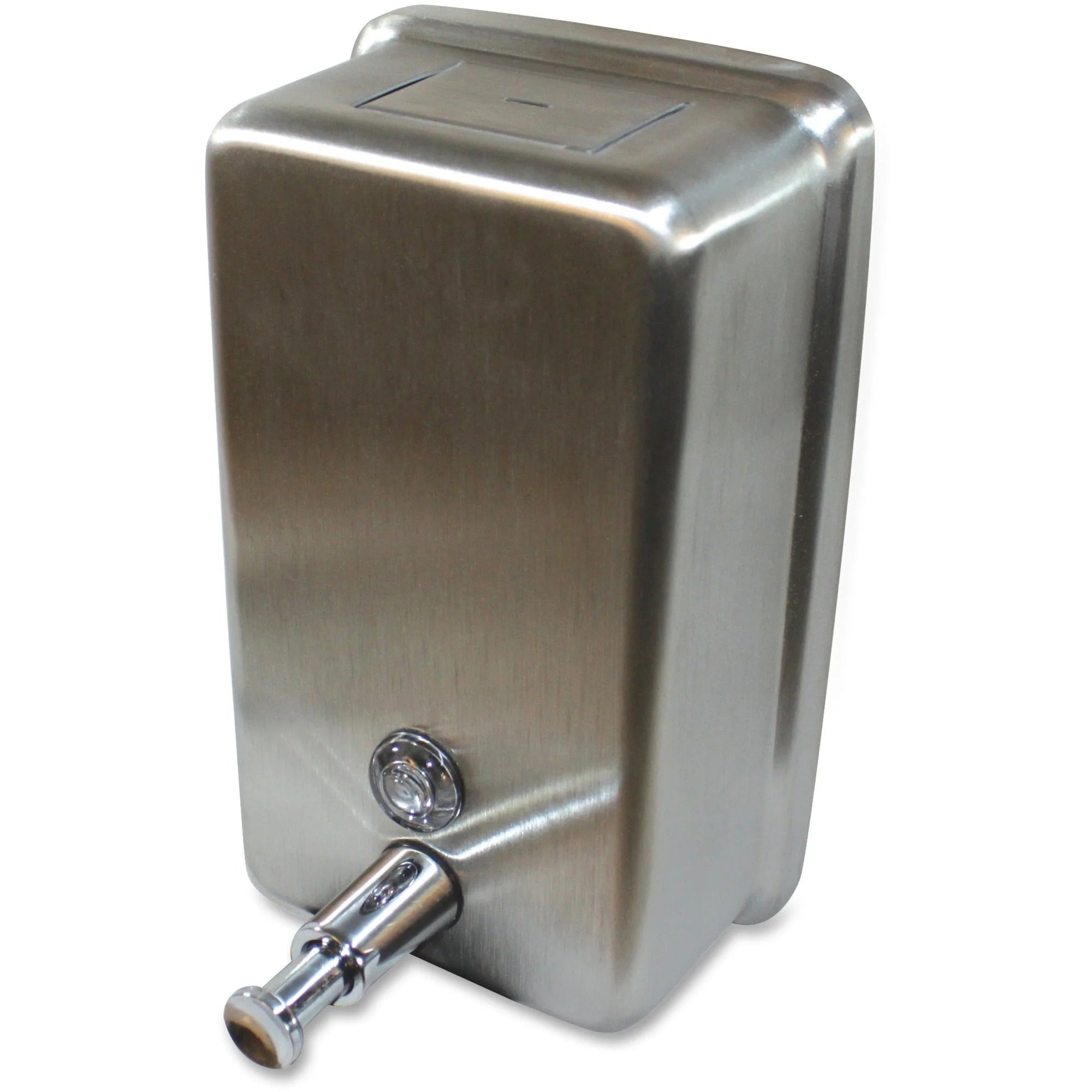 Genuine Joe Stainless Soap Dispenser: Manual 1.25 Quart Capacity - Skin Care Dispensers & Refills