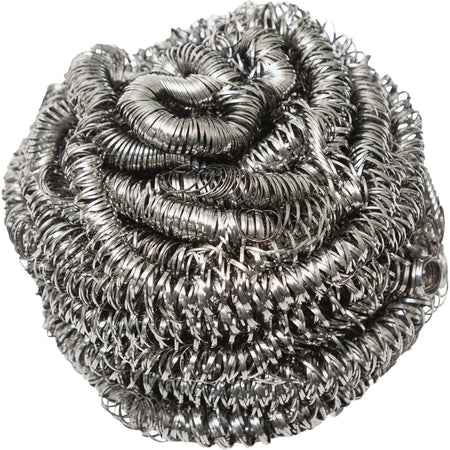 Genuine Joe Stainless Steel Scrubber - Heavy-Duty Cleaning Pads - Scrub Brushes
