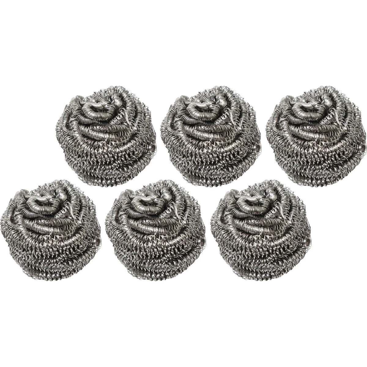 Genuine Joe Stainless Steel Scrubber - No-Mess Cleaning - 12/Box - Scrub Brushes