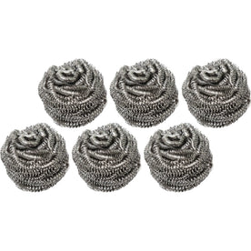 Genuine Joe Stainless Steel Scrubber - No-Mess Cleaning - 12/Box - Scrub Brushes