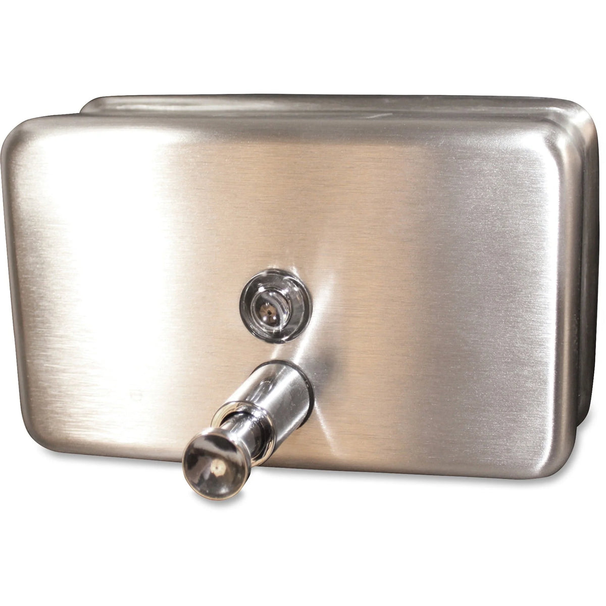 Genuine Joe Stainless Steel Soap Dispenser - 1.25 Quart - Manual Operation - Skin Care Dispensers & Refills