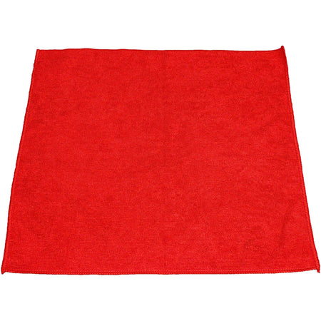 Genuine Joe Standard Terry Cloth Red 12 / Pack General Purpose MicroFiber (GJO18320) - Sponges Cleaning Pads & Wipers