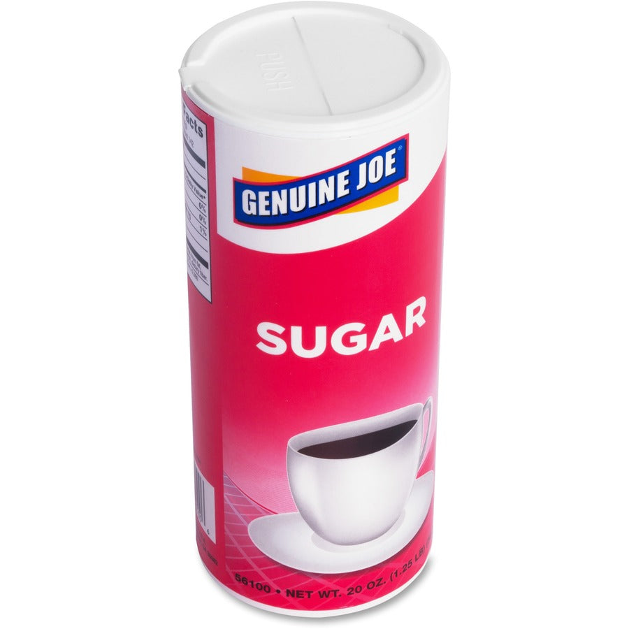Genuine Joe Sugar - 20 oz (567 g) - Natural Sweetener - 3/Pack - 8 / Carton - Condiments