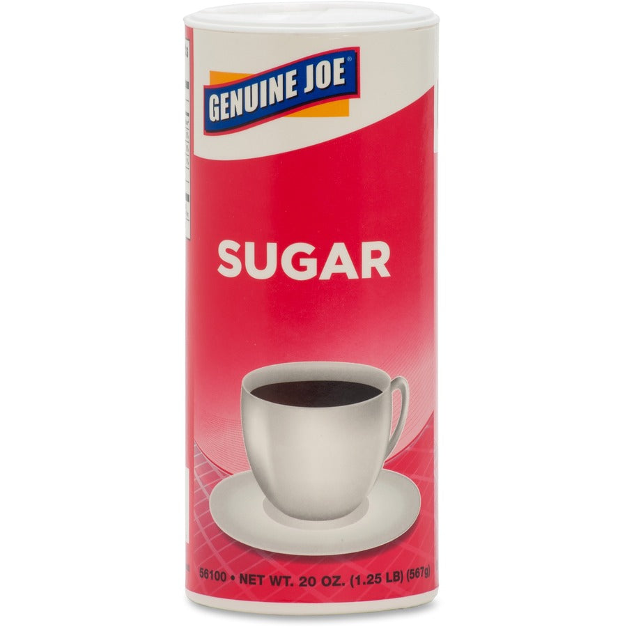 Genuine Joe Sugar - 20 oz (567 g) - Natural Sweetener - 3 / Pack - Condiments