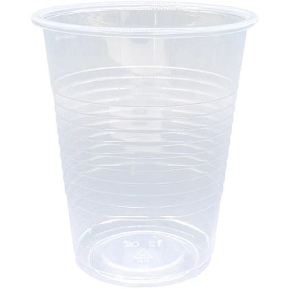 Genuine Joe Transparent Beverage Cups - 12 oz Clear Plastic - Cold Drink - 100/Pack