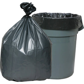 Genuine Joe Trash Can Liner: Medium 33 gal - 40’’x33’’ - 1.35 mil - Black - Recycled - Bags & Liners
