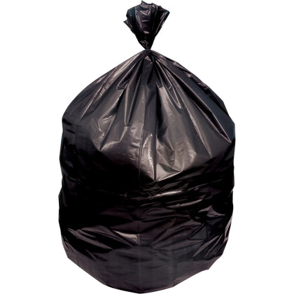 Genuine Joe Trash Can Liners: 45 gal 46’’x40’’ 2 mil - Black Resin - 100/Carton - Bags & Liners