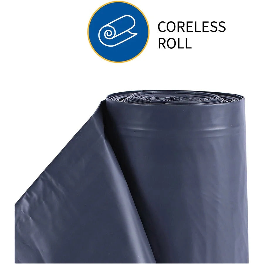 Genuine Joe Trash Can Liners: 60 gal Extra Large 1.55 mil Thickness - Bags & Liners