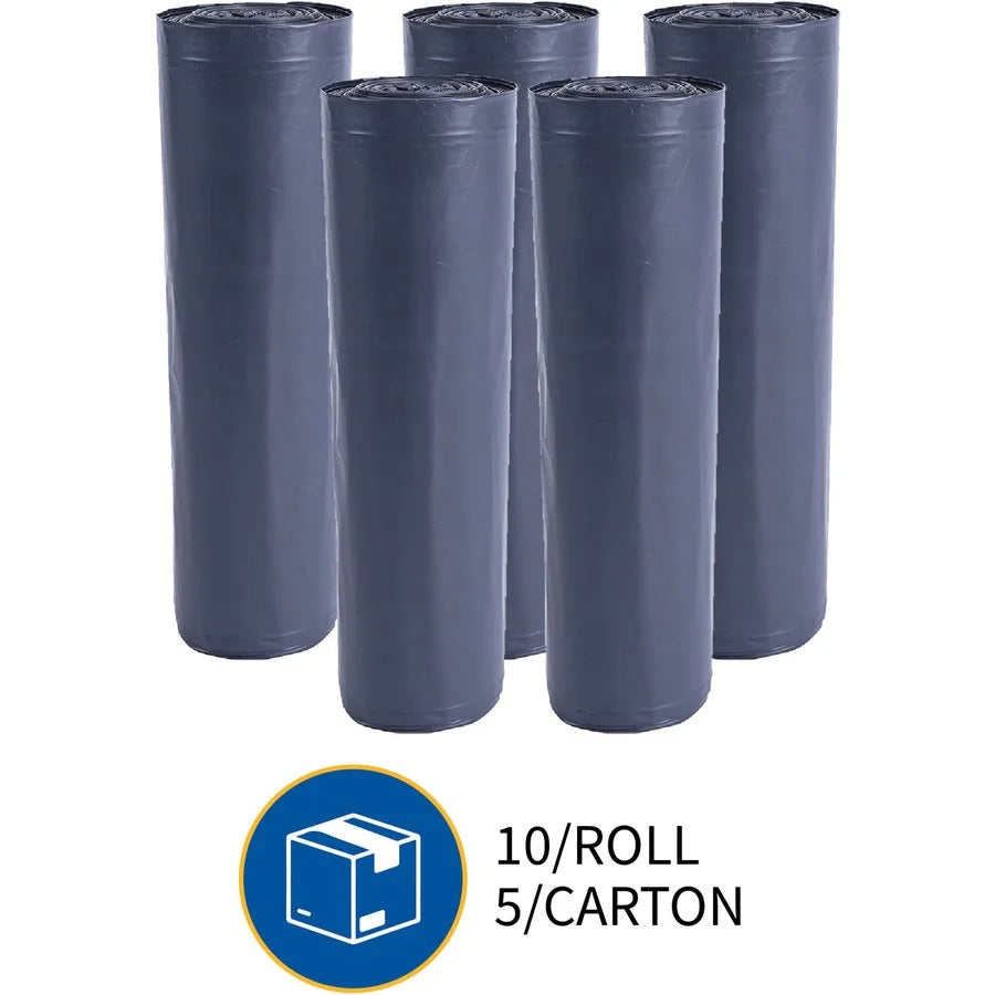 Genuine Joe Trash Can Liners: 60 gal Extra Large 1.55 mil Thickness - Bags & Liners