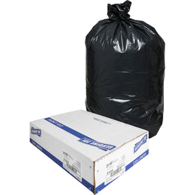 Genuine Joe Trash Can Liners: Medium 33 gal Capacity 40’’x33’’ 1.50 mil - Black 100/Box - Bags & Liners