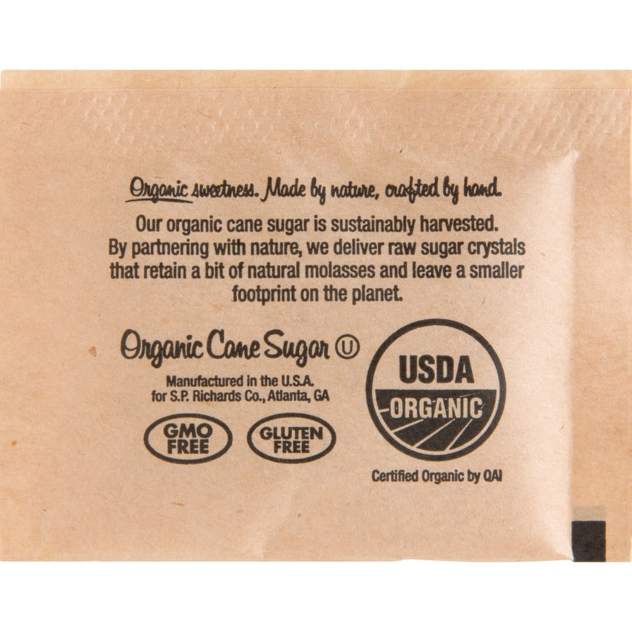 Genuine Joe Turbinado Natural Cane Sugar Packets - 0.159 oz (4.5 g) - Molasses Flavor - Sweetener - 200/Box - 2