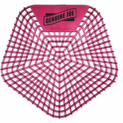 Genuine Joe Urinal Screens: Dual-Sided Design Lasts 30 Days - 10/Carton - Screens / Mats