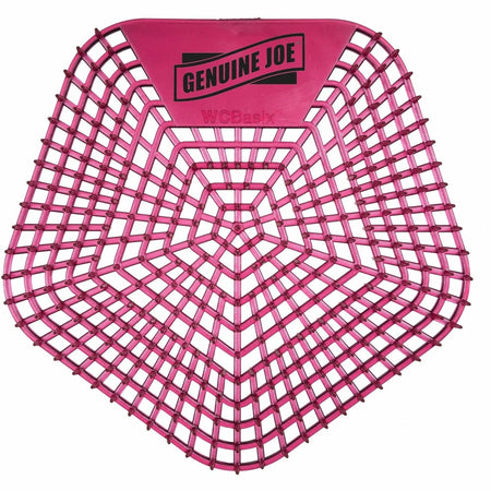 Genuine Joe Urinal Screens: Dual-Sided Design Lasts 30 Days - 10/Carton - Screens / Mats
