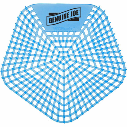 Genuine Joe Urinal Screens: Dual-Sided Design Lasts 30 Days - 10/Carton - Screens / Mats
