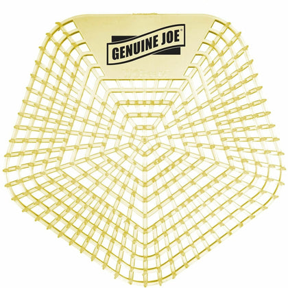 Genuine Joe Urinal Screens: Dual-Sided Design Lasts 30 Days - 10/Carton - Screens / Mats