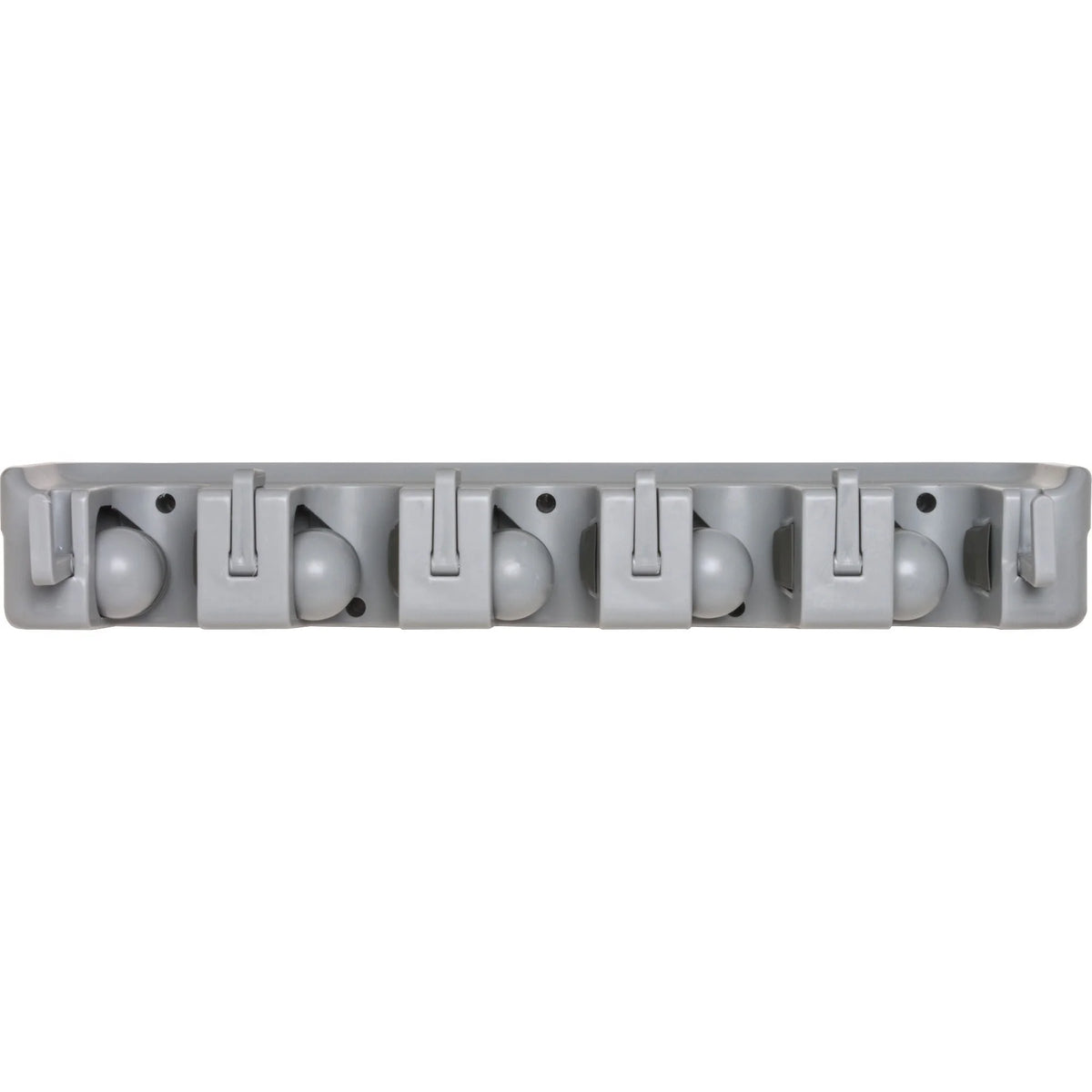 Genuine Joe Wall Organizer Rack for Cleaning Tools - Sturdy ABS Plastic - Gray - Tool Organizers