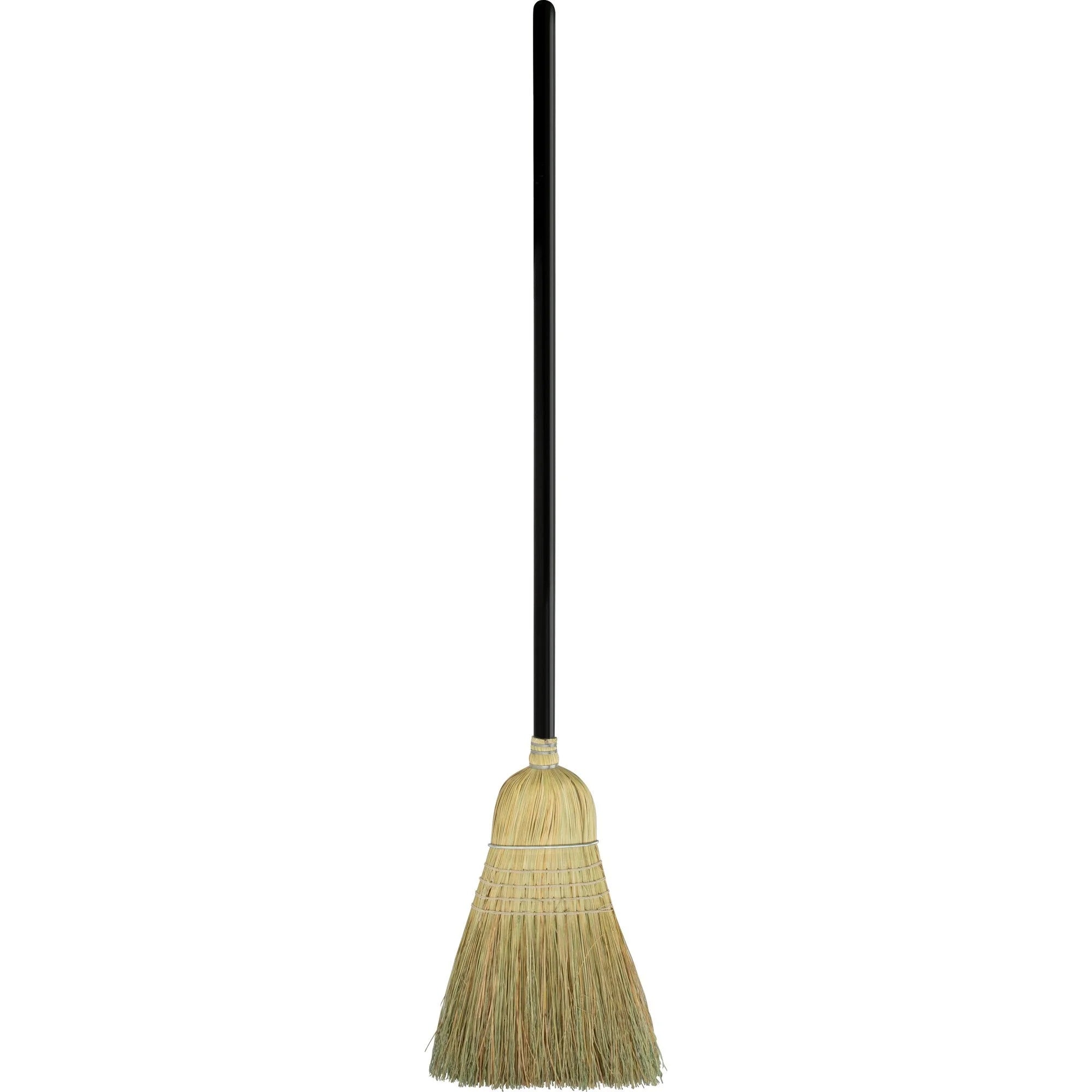 Genuine Joe Warehouse Broom: Corn Fiber Bristle 38’’ Handle Natural - Brooms & Sweepers