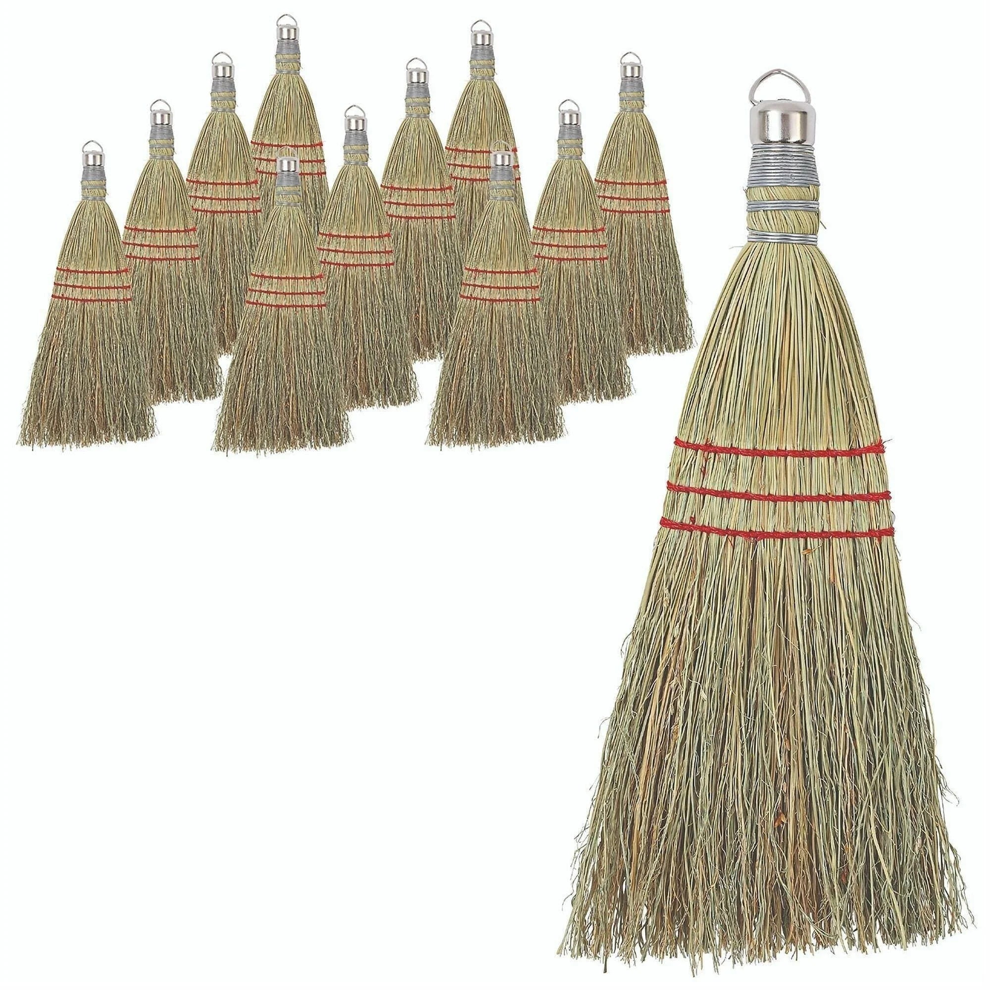 Genuine Joe Whisk Broom: Natural Bristles - 12/Carton - Brooms & Sweepers