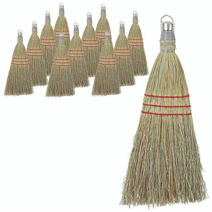 Genuine Joe Whisk Broom: Natural Bristles - 12/Carton - Brooms & Sweepers