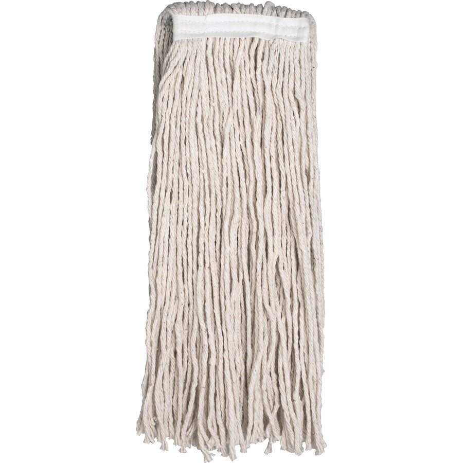 Genuine Joe Wood Handle Complete Wet Mop - Front