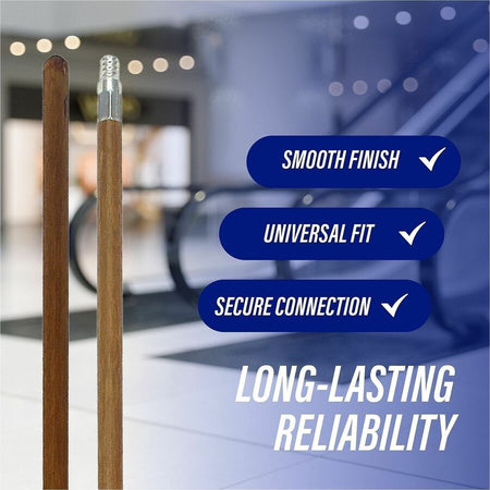Genuine Joe Wood Handle with Threaded Metal Tip - Alternate-Image2