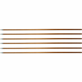 Genuine Joe Wood Handle with Threaded Metal Tip - Natural - 6 / Carton - Scrub Brushes