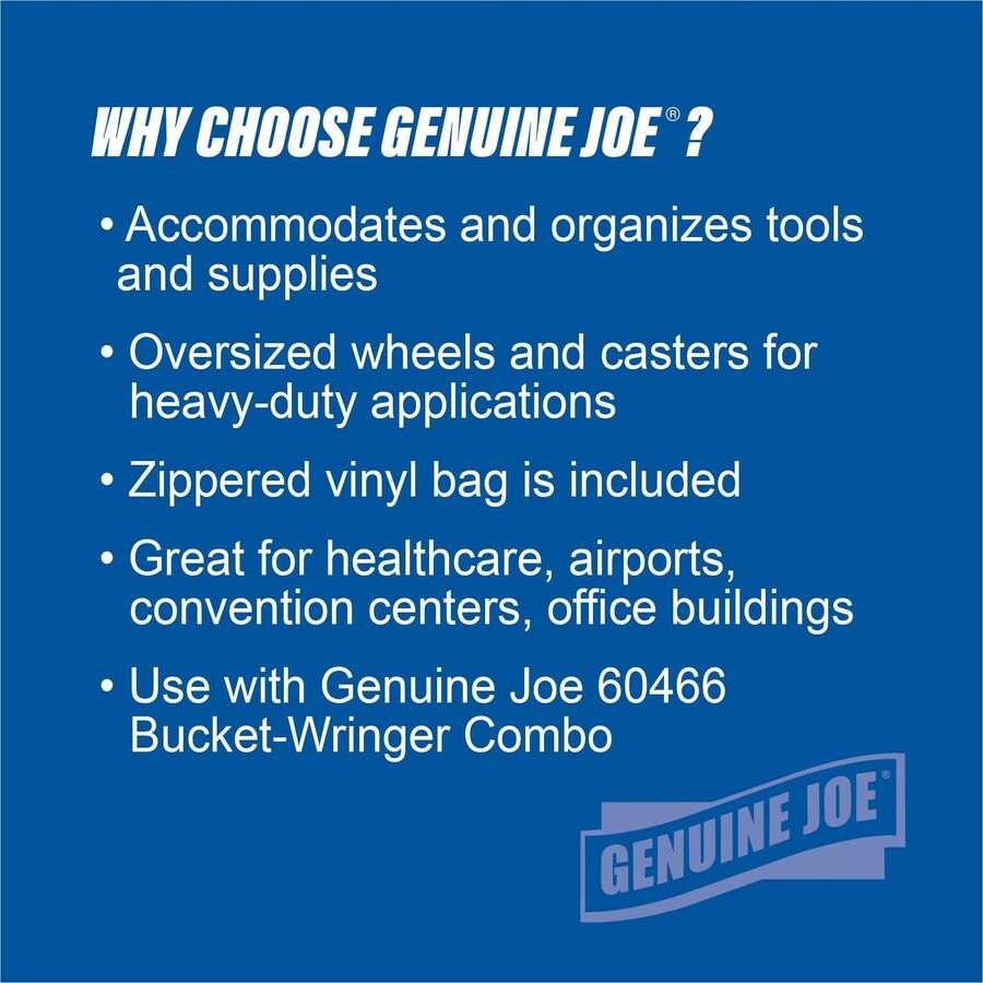 Genuine Joe Workhorse Janitor's Cart - Alternate-Image2