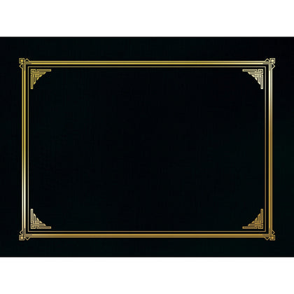 Geographics A4 Recycled Certificate Holder - Black Linen - 6 Pack - Certificates & Seals