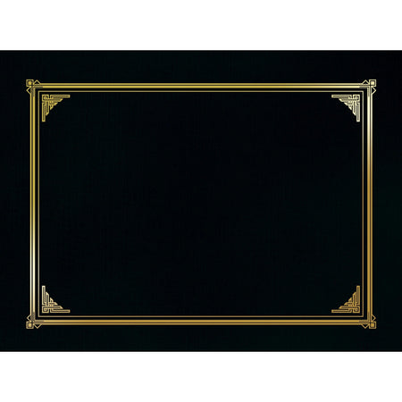 Geographics A4 Recycled Certificate Holder - Black Linen - 6 Pack - Certificates & Seals