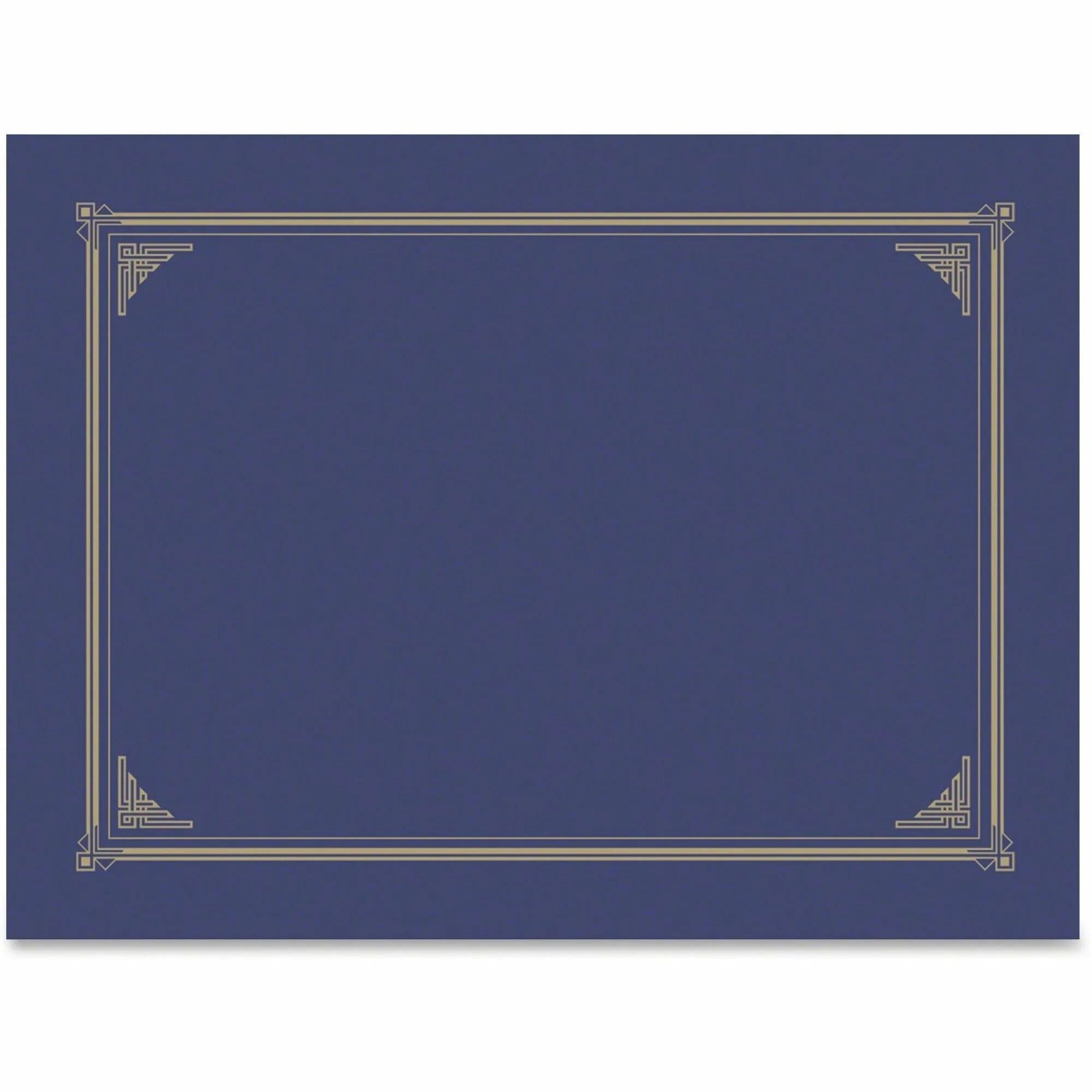 Geographics A4 Recycled Certificate Holder - Metallic Blue - 6 Pack - Certificates & Seals