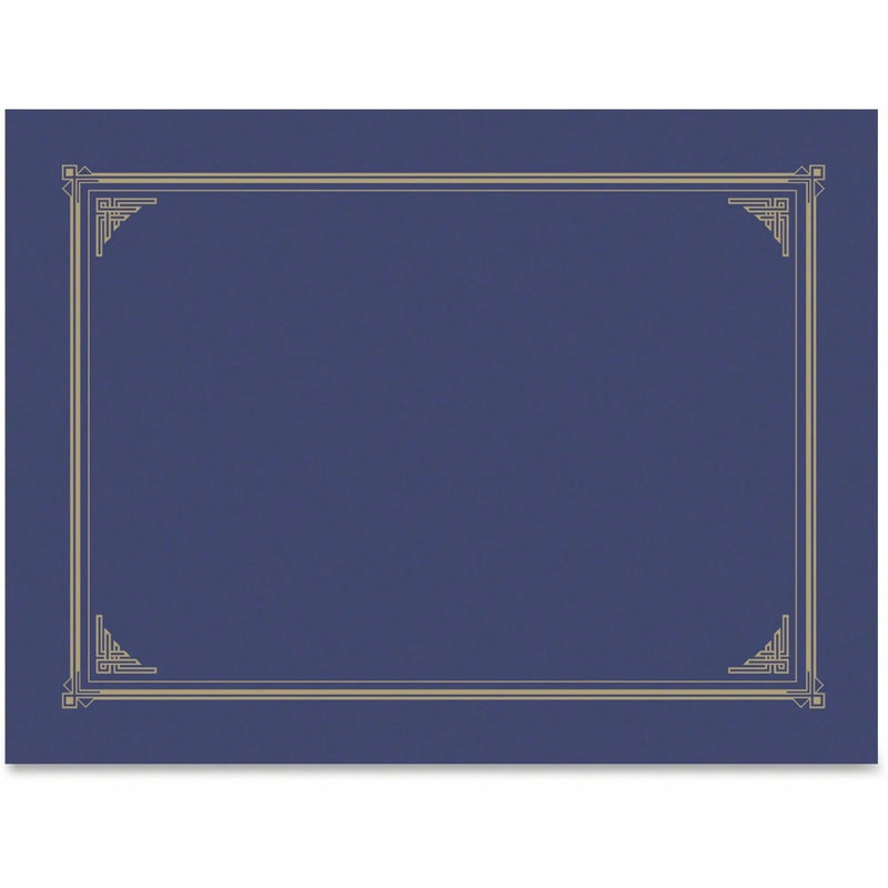 Geographics A4 Recycled Certificate Holder - Metallic Blue - 6 Pack - Certificates & Seals