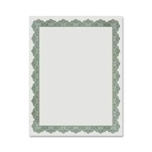 Geographics Award Parchment Certificates - Green Border - 25 Pack - & Seals