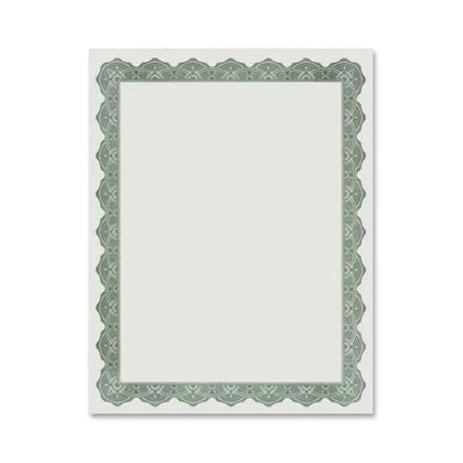 Geographics Award Parchment Certificates - Green Border - 25 Pack - & Seals